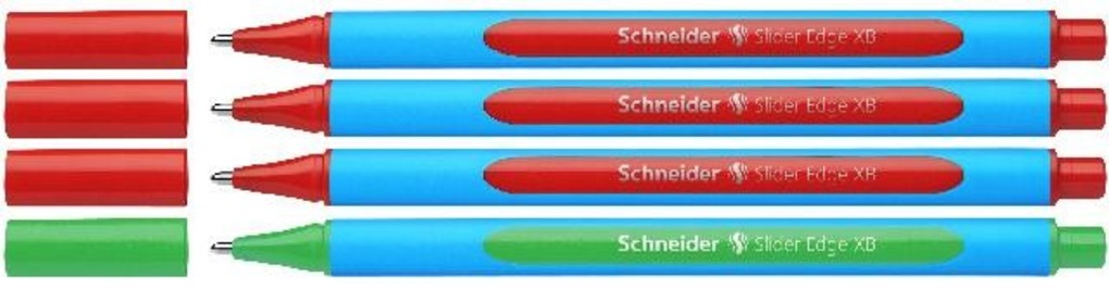 Schneider Kugelschreiber Slider Edge XB 4ert Set Lehrer-Korrekturset