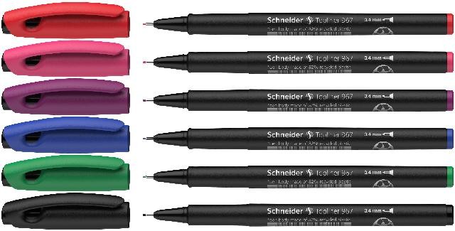 Schneider Fineliner Topliner 967 6er Set