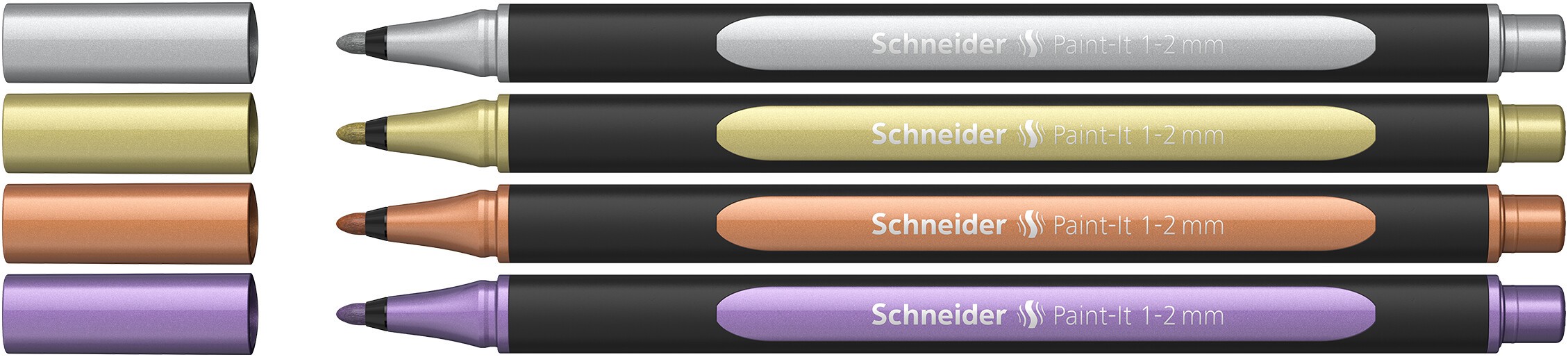 Schneider Metallicliner 020 Paint-It 1-2 mm 4er Set