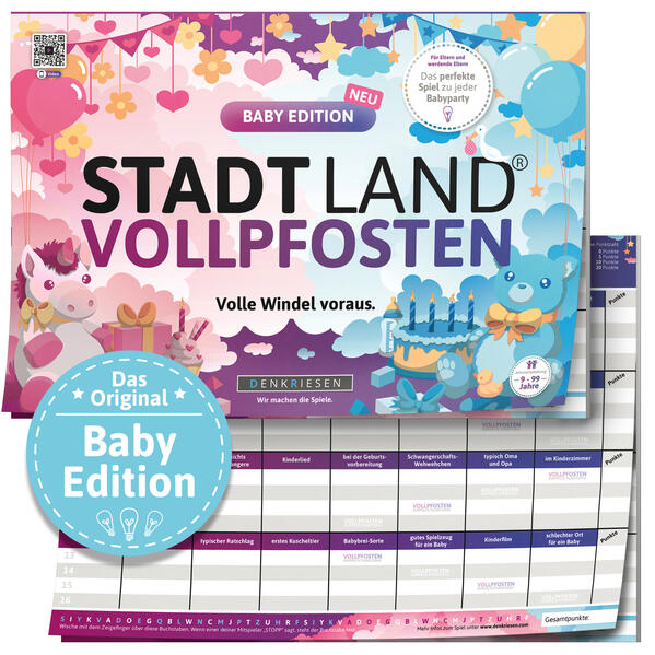 DENKRIESEN - STADT LAND VOLLPFOSTEN® - BABY EDITION - 'Volle Windel voraus.' - A4