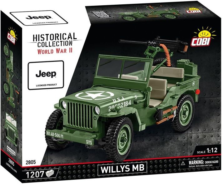 COBI Historical Collection 2805 - Willys MB Jeep WWII 1:12 Bausatz 1207 Klemmbausteine