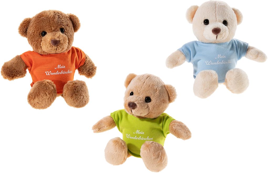 Heunec - Wunderbärchen mit Shirt und Druck 3-fach sortiert