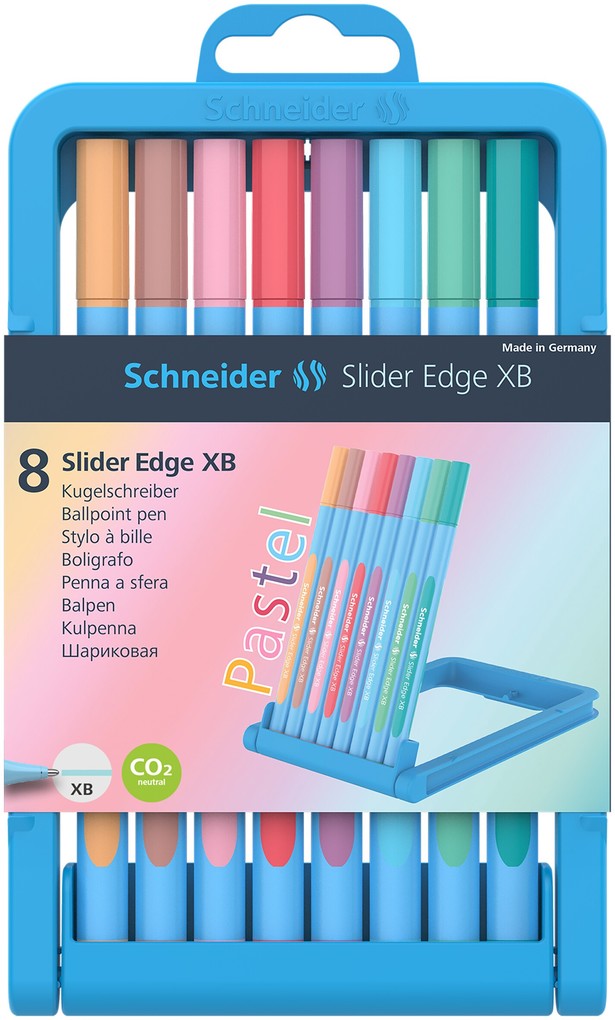 Schneider Kugelschreiber Slider Edge XB Pastell 8er Set