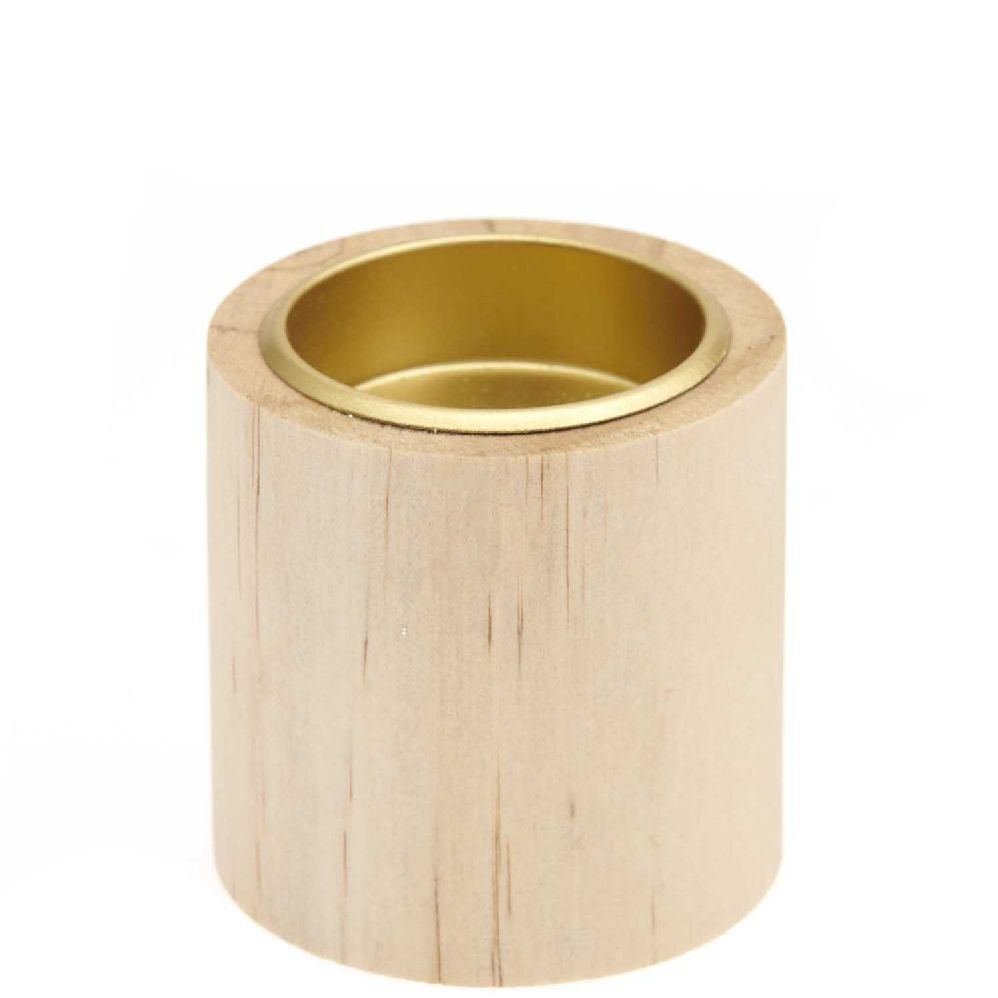 Holz Kerzenhalter 6x6x6cm