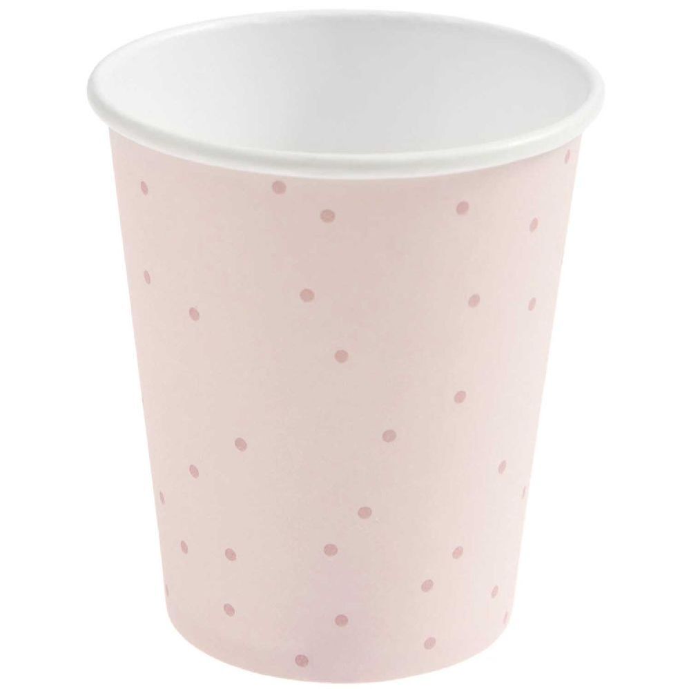 Pappbecher Punkte Puder Pink FSC MIX