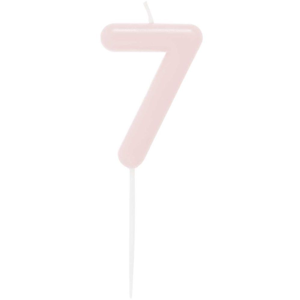 Zahlenkerze 7 Rosa