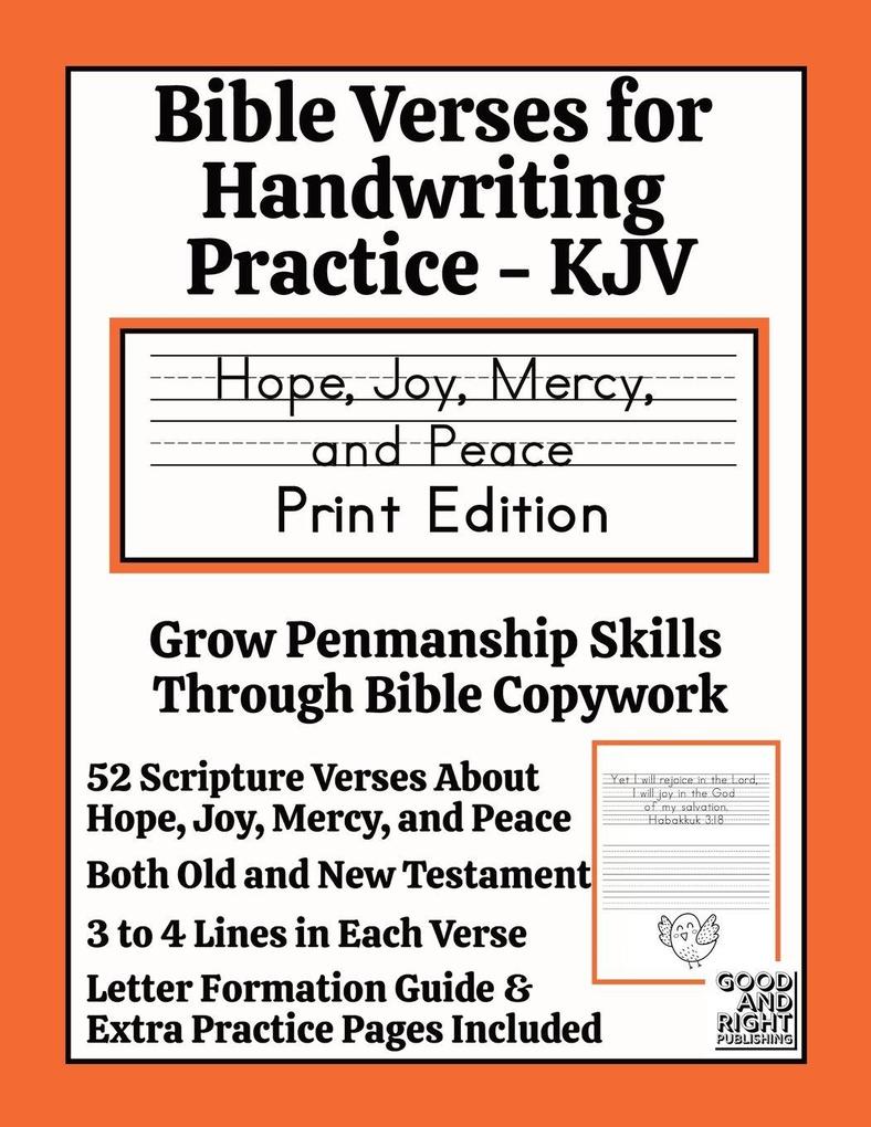 Bible Verses for Handwriting Practice - KJV