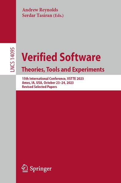 Verified Software. Theories Tools and Experiments