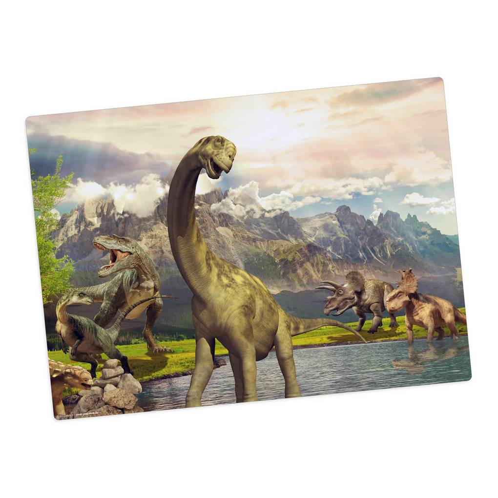 Tischsetmacher Tischset für Kinder Dinosaurier aus hochwertigem Vinyl 44 x 32 cm