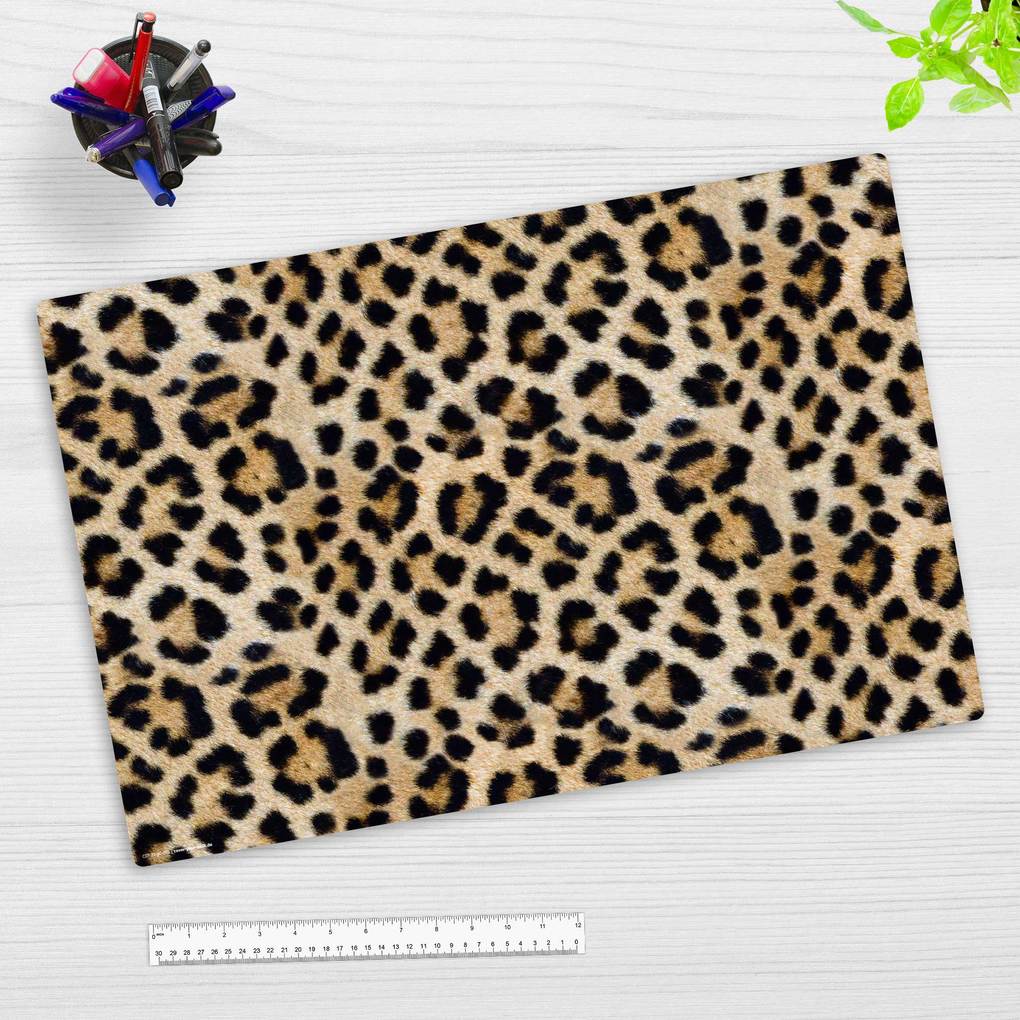 Cover-your-desk Schreibtischunterlage für Kinder Leopardenfell aus hochwertigem Vinyl 60 x 40 cm