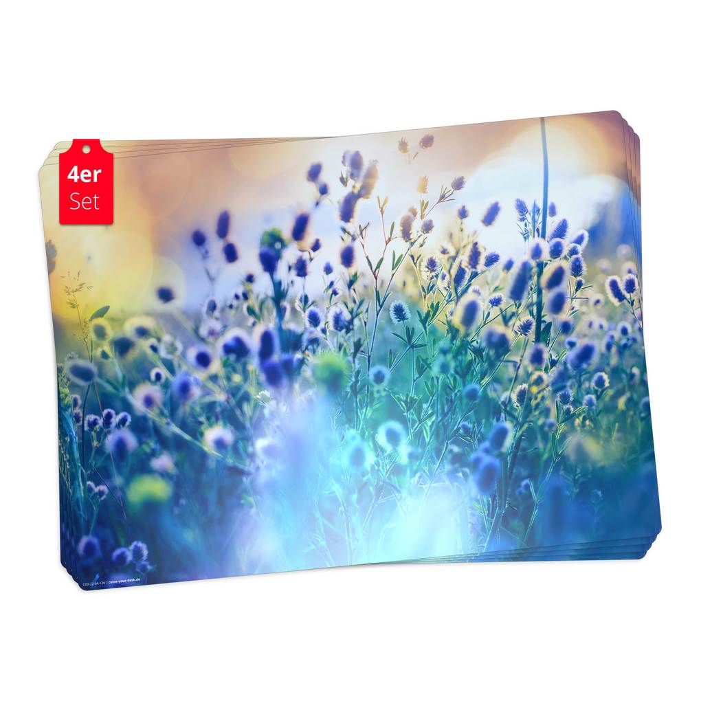 Tischsetmacher Tischsets Blumenwiese aus hochwertigem Vinyl (4 Stück) 44 x 32 cm