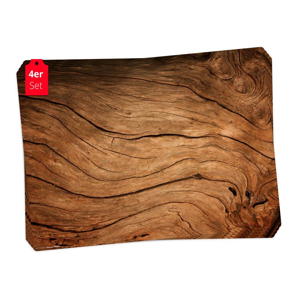 Tischsetmacher Tischsets Rustikales Holz Landhausromantik aus hochwertigem Vinyl (4 Stück) 44 x 32 cm