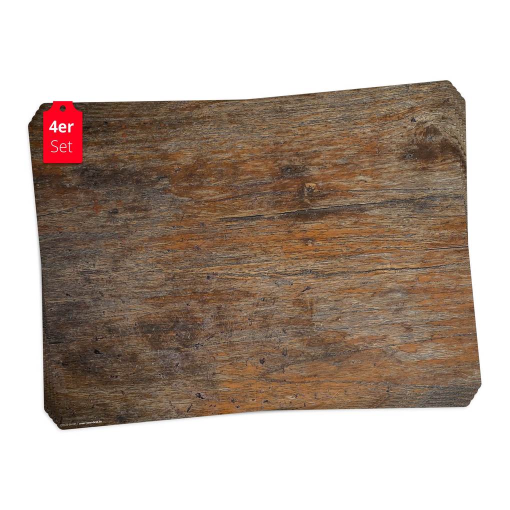 Tischsetmacher Tischsets Antikes Holz aus hochwertigem Vinyl (4 Stück) 44 x 32 cm