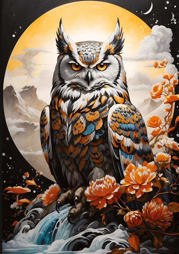 Mysterious Owl A4: Blank coloring book A4 format 200+ pages soft cover register Original #Miodenkmit Blank Sketchbook blank book empty diary