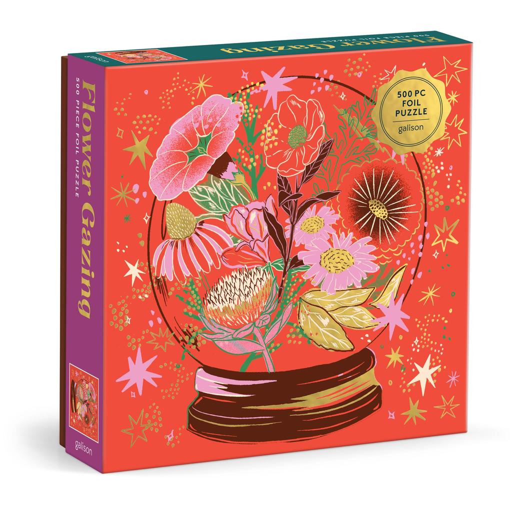 Abrams & Chronicle Books Flower Gazing. 500 Piece Foil Puzzle