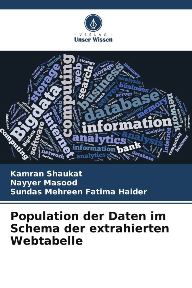 Population der Daten im Schema der extrahierten Webtabelle