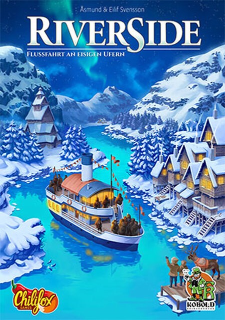 Kobold Spieleverlag 1027707 - Riverside Flussfahrt an eisigen Ufern Roll-and-Write-Spiel Würfelspiel