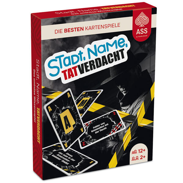 Stadt Name Tatverdacht - Crime Spiel für 2-4 Spieler ab 7 Jahre (Krimispiel)