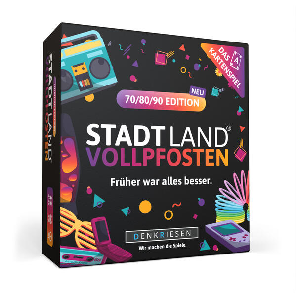 DENKRIESEN - STADT LAND VOLLPFOSTEN® - Das Kartenspiel - 70/80/90 EDITION - 'Früher war alles besser.'