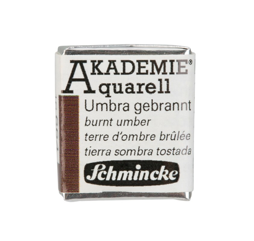 Schmincke Akademie Aquarell 1/2 Näpfchen Umbra gebrannt