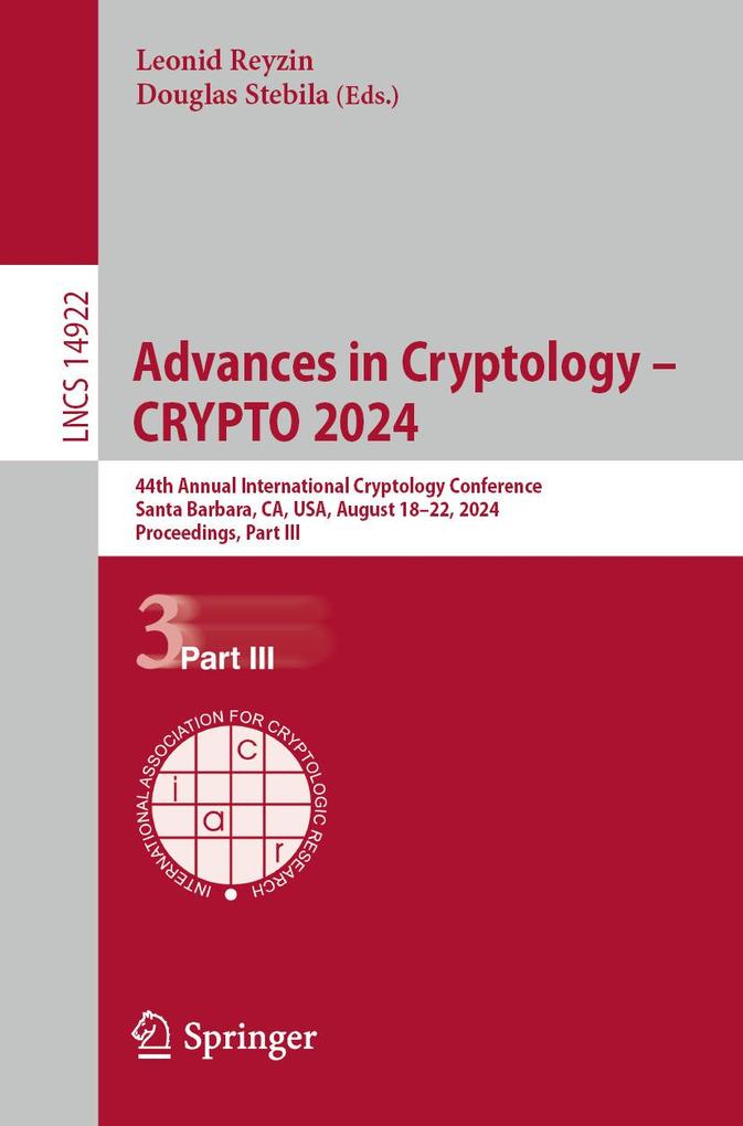 Advances in Cryptology - CRYPTO 2024