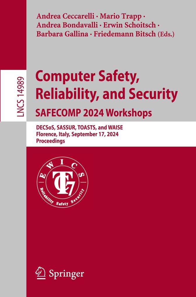 Computer Safety Reliability and Security. SAFECOMP 2024 Workshops