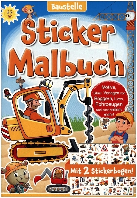 Sticker Malbuch: Baustelle