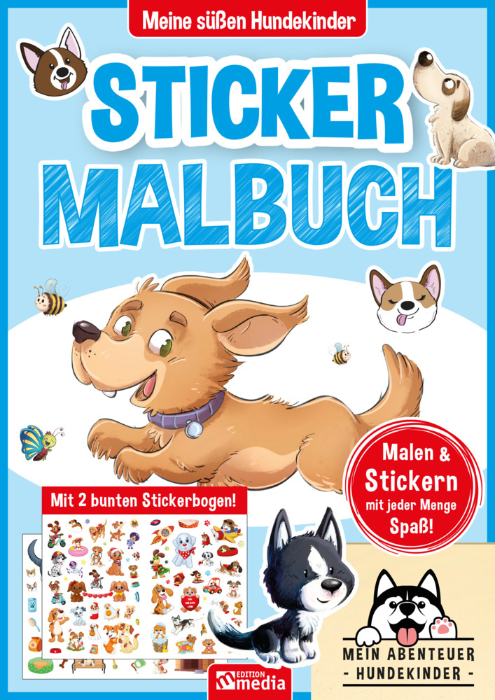 Sticker Malbuch - Hundekinder