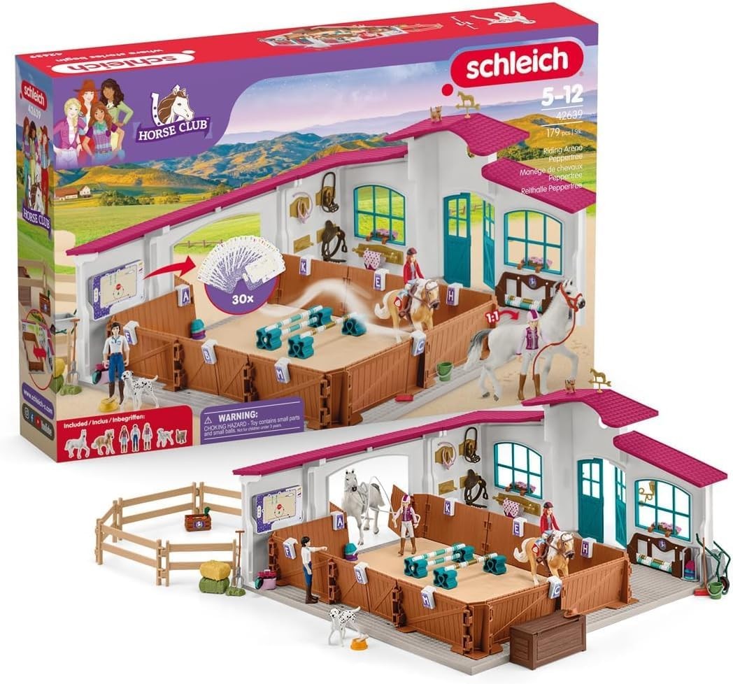 Schleich 42639 - Horse Club Reithalle Peppertree Pferdesport-Spielset
