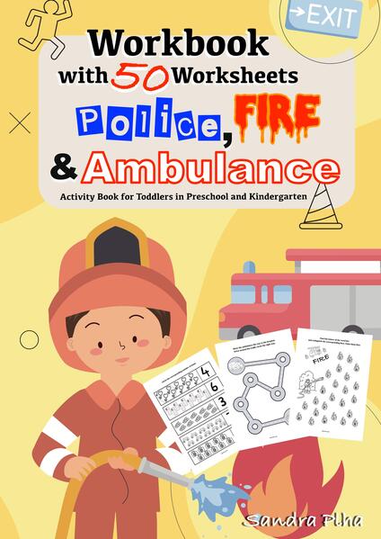 Workbook Police Fire and Ambulance with 50 Worksheets