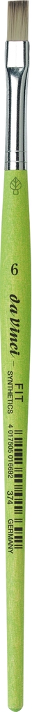 da Vinci Pinsel Fit für Schule und Hobby elastische Synthetik grün flach Serie 374 Gr. 6