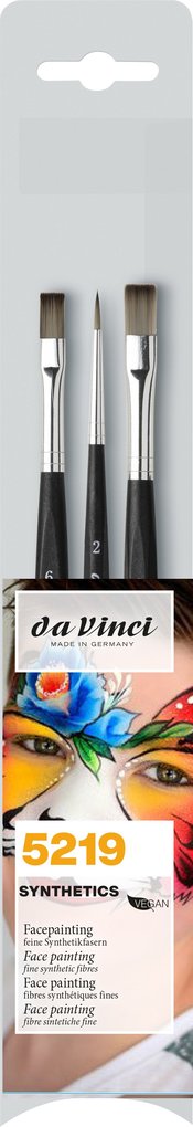 da Vinci Pinselset SYNTHETICS FACEPAINTING 3er Set