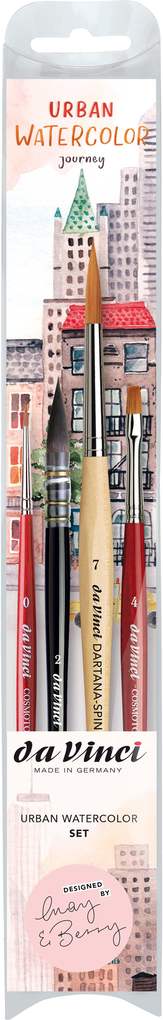 da Vinci Pinselset Urban Watercolor Journey by May & Berry 4er Set