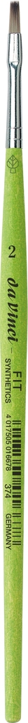 da Vinci Pinsel Fit für Schule und Hobby elastische Synthetik grün flach Serie 374 Gr. 2