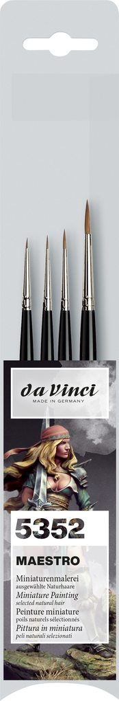 da Vinci Pinselset Maestro Kolinsky Miniaturen 4er Set