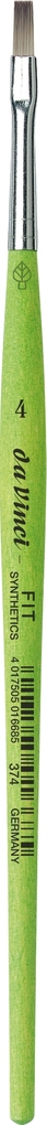 da Vinci Pinsel Fit für Schule und Hobby elastische Synthetik grün flach Serie 374 Gr. 4