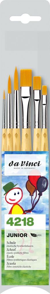 da Vinci Pinselset Junior Starter Schule und Kindergarten Pinsel 6er Set