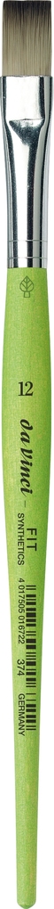 da Vinci Pinsel Fit für Schule und Hobby elastische Synthetik grün flach Serie 374 Gr. 12