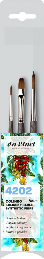 da Vinci Pinselset COLINEO Gouache-Malpinsel 3er Set