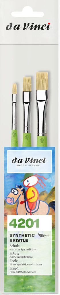 da Vinci Pinselset FIT SYNTHETIC BRISTLE Borstpinsel grün 3er Set