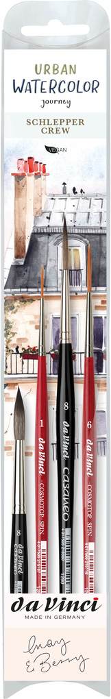 da Vinci Pinselset Urban Watercolor Journey Schlepper Crew 5er Set