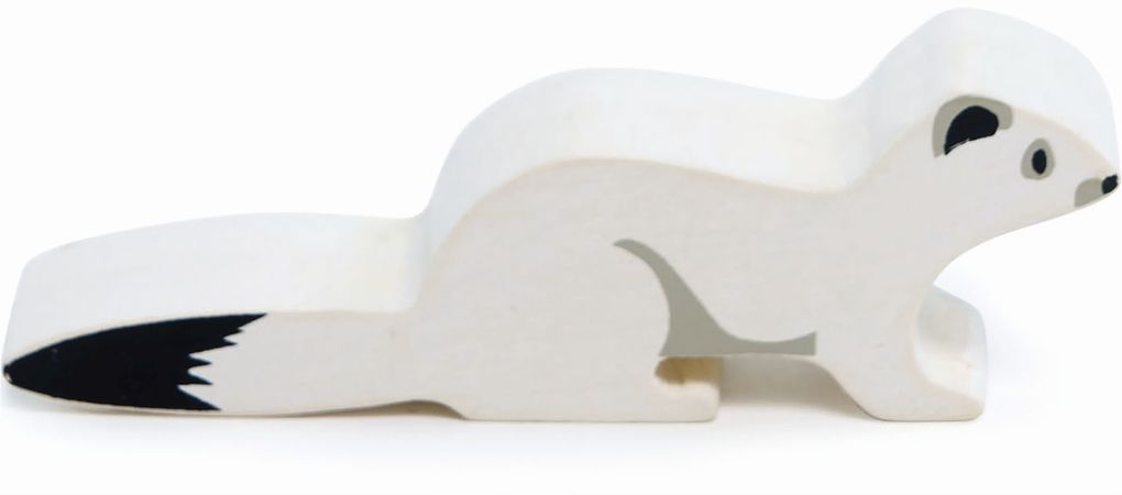 Tender leaf Toys - Holztier Hermelin weiss