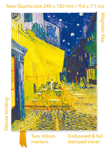 Vincent Van Gogh: Café Terrace (Foiled Quarto Journal)