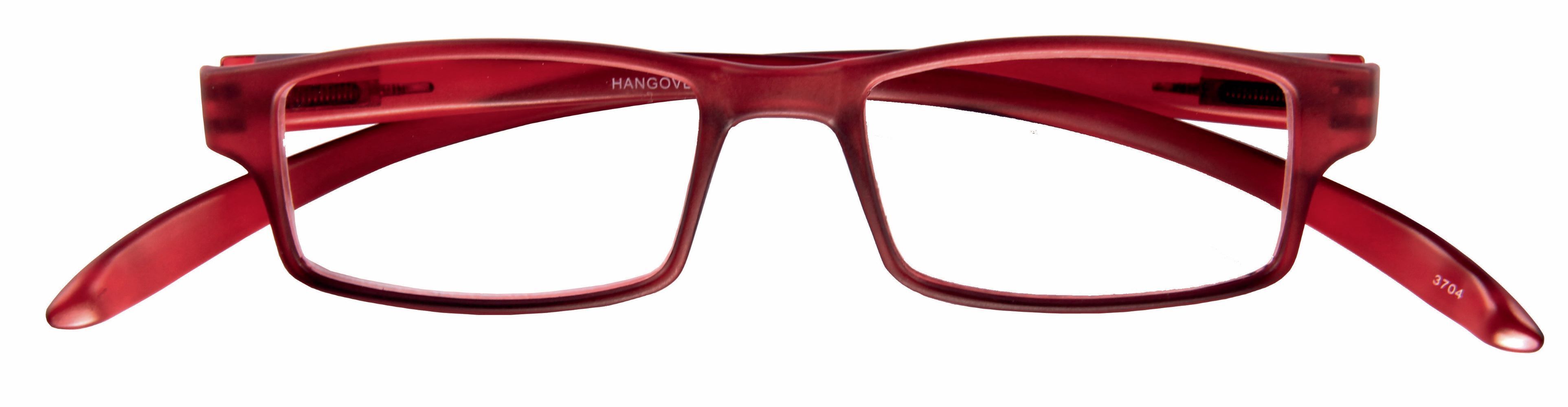 Lesebrille HANG OVER LIFE rot +2.00 dpt mit Etui