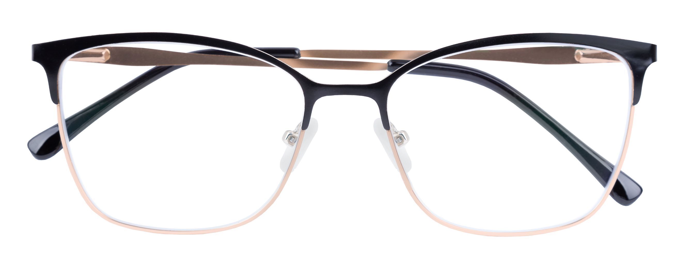 Lesebrille MIA schwarz-gold +1.50 dpt mit Etui
