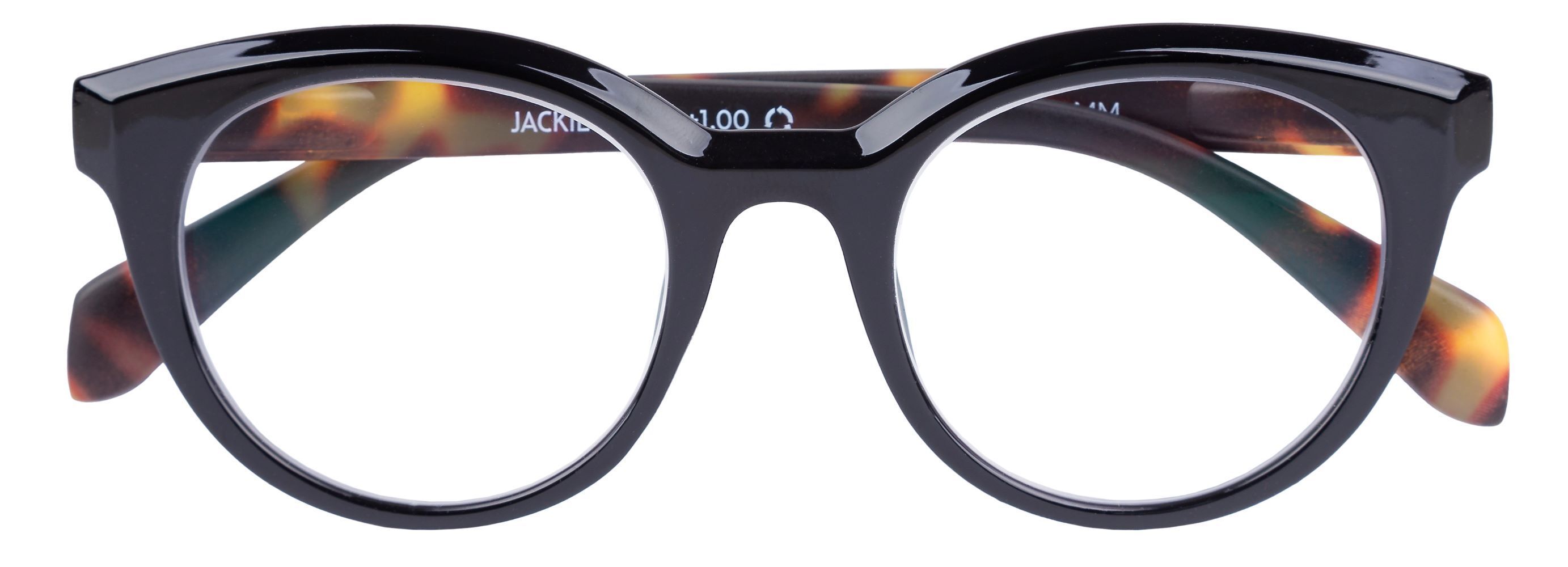 Lesebrille JACKIE schwarz +2.50 dpt mit Etui