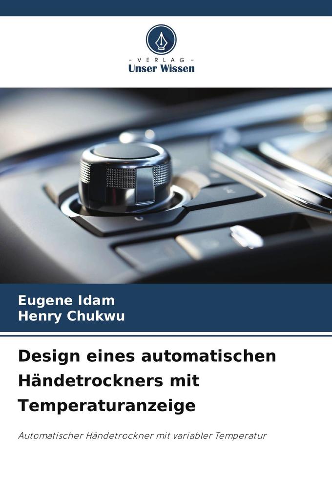 Design eines automatischen Händetrockners mit Temperaturanzeige