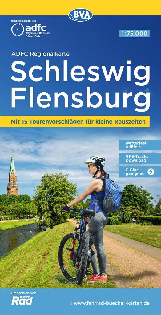 BVA ADFC Regionalkarte Schleswig Flensburg 1:75.000
