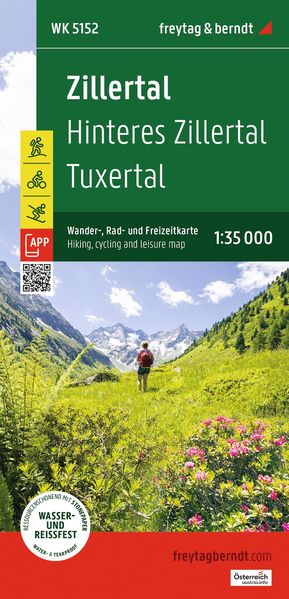 freytag & berndt Wanderkarte WK 5152 Zillertal Hinteres Zillertal Tuxertal 1:35.000