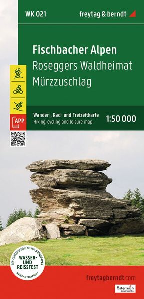 freytag & berndt Wanderkarte WK 021 Fischbacher Alpen Roseggers Waldheimat - Mürzzuschlag 1:50.000